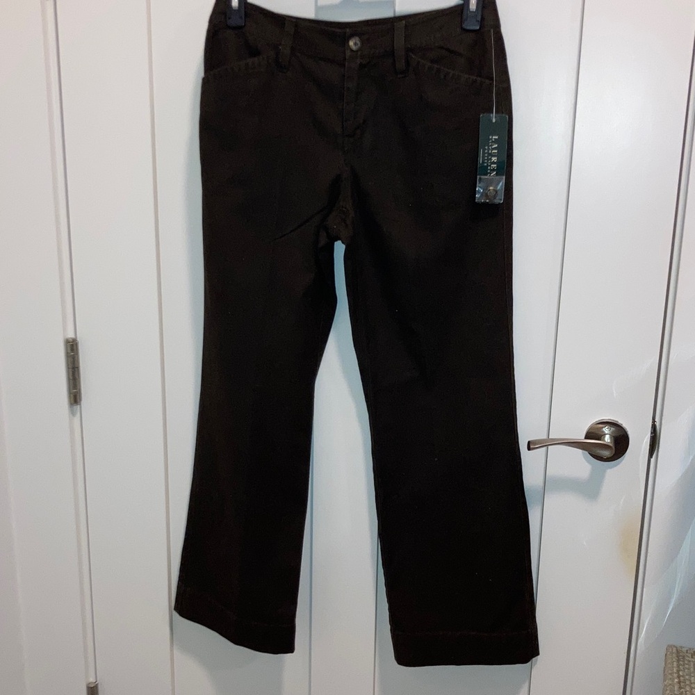 Women's Petite NWT Brown Jeans. Lauren Ralph Lauren.